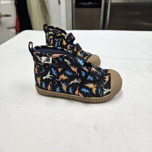 Adventure wash n wear by copper key Toddler Washable Dinosaur Sneaker Size 8 EUC